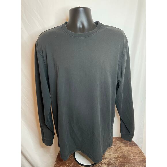 Carhartt Long Sleeve Logo Shirt Men’s Medium Black Workwear - Picture 1 of 5